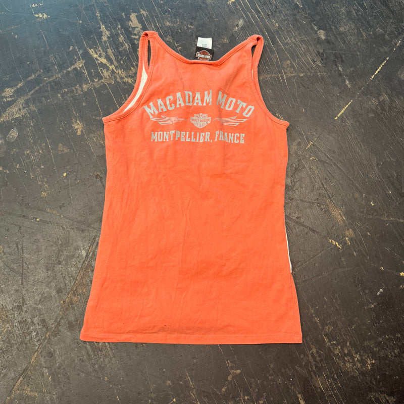 Detailansicht: Sourced limited accessories and clothes Vintage Harley Davidson tank top – Logo, Nähte oder Material