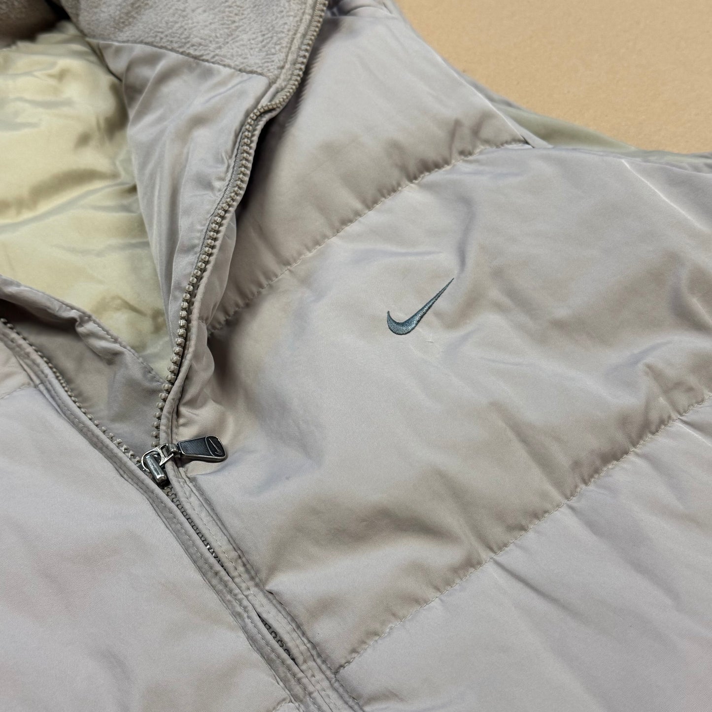 Vintage Nike 90s cream down vest