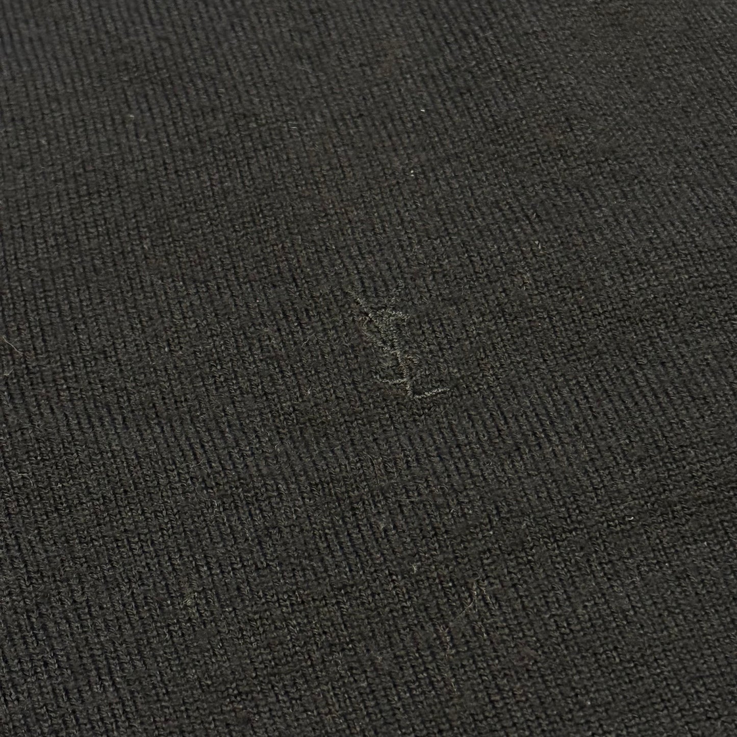 Yves Saint Laurent black on black wool sweatshirt