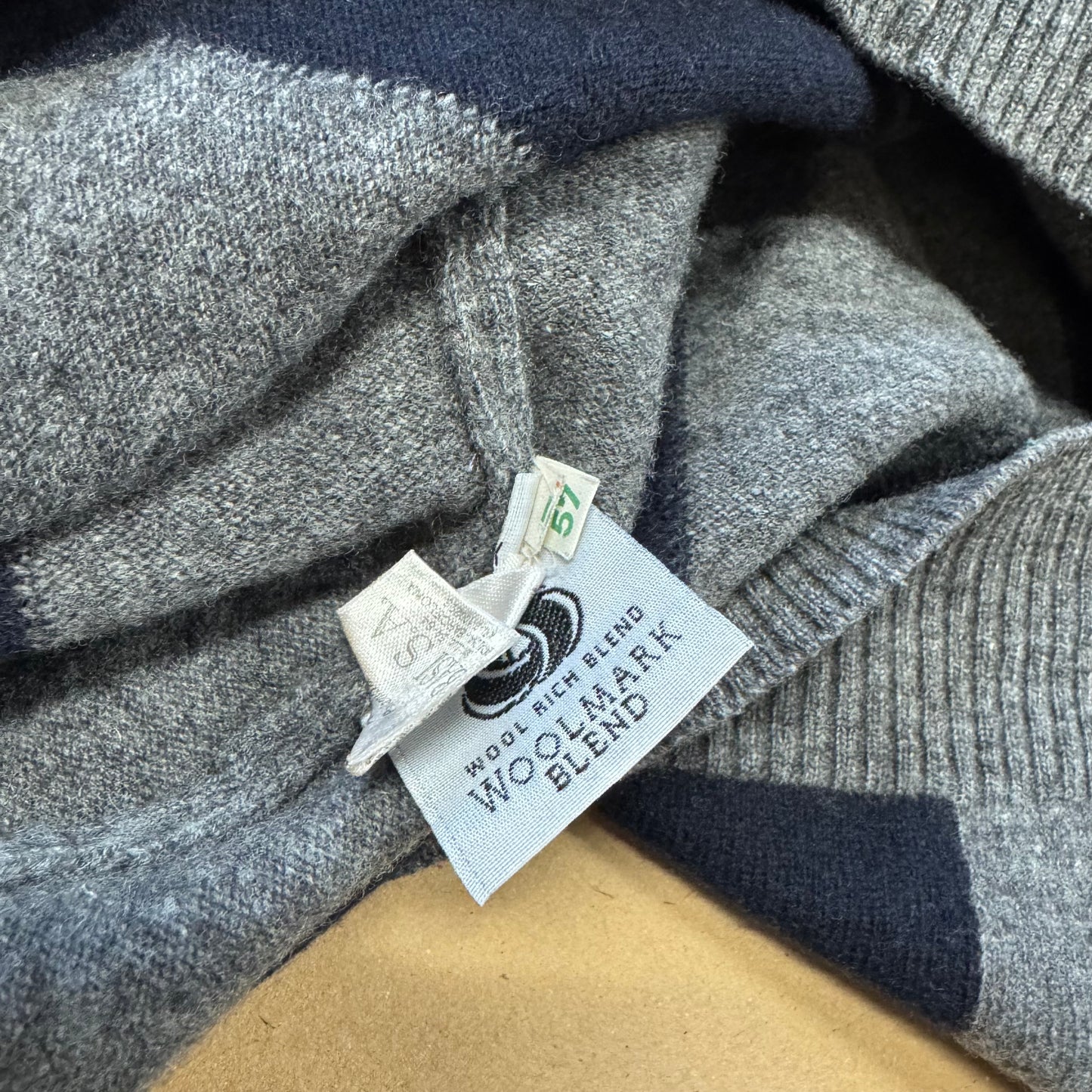 Lacoste striped vintage 90s wool sweatshirt