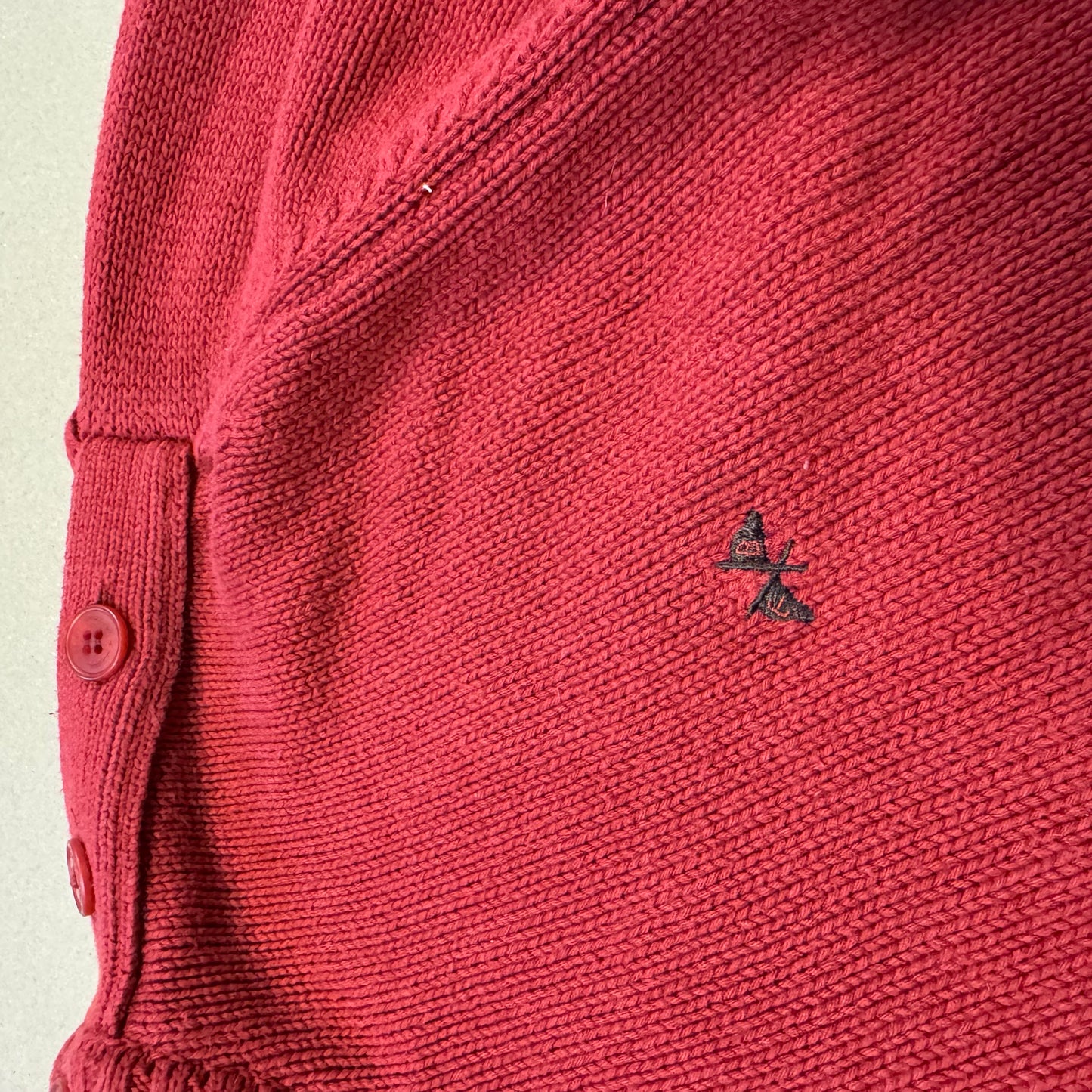 Thomas Burberry vintage red knitted sweatshirt