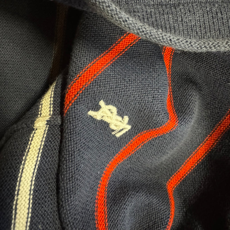 Detailansicht: Sourced limited accessories and clothes Yves Saint Laurent vintage striped sweatshirt – Logo, Nähte oder Material