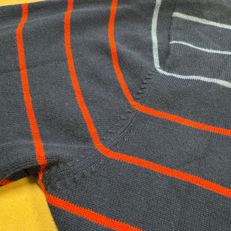 Detailansicht: Sourced limited accessories and clothes Yves Saint Laurent vintage striped sweatshirt – Logo, Nähte oder Material