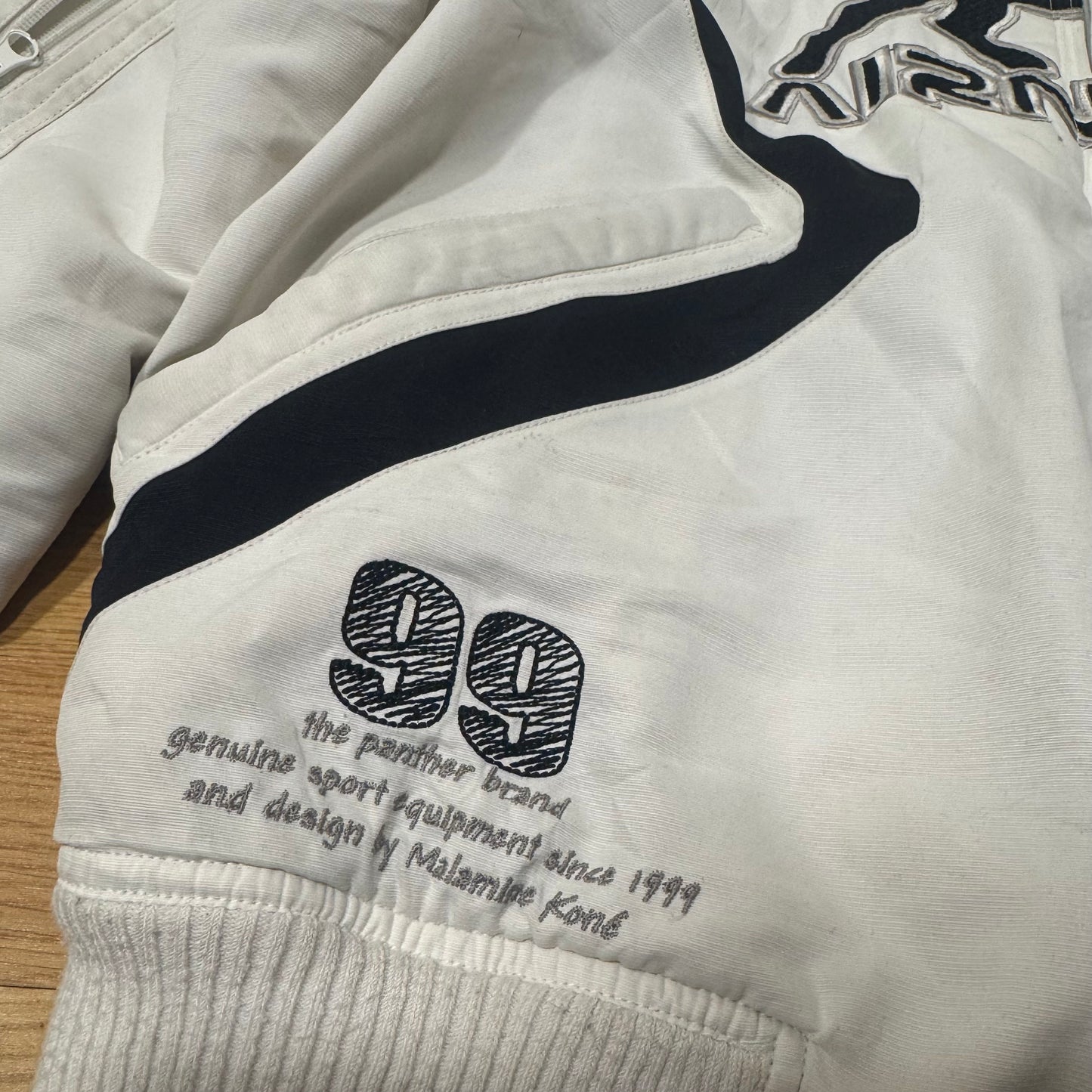 Airness streetwear white double layer fleece jacket