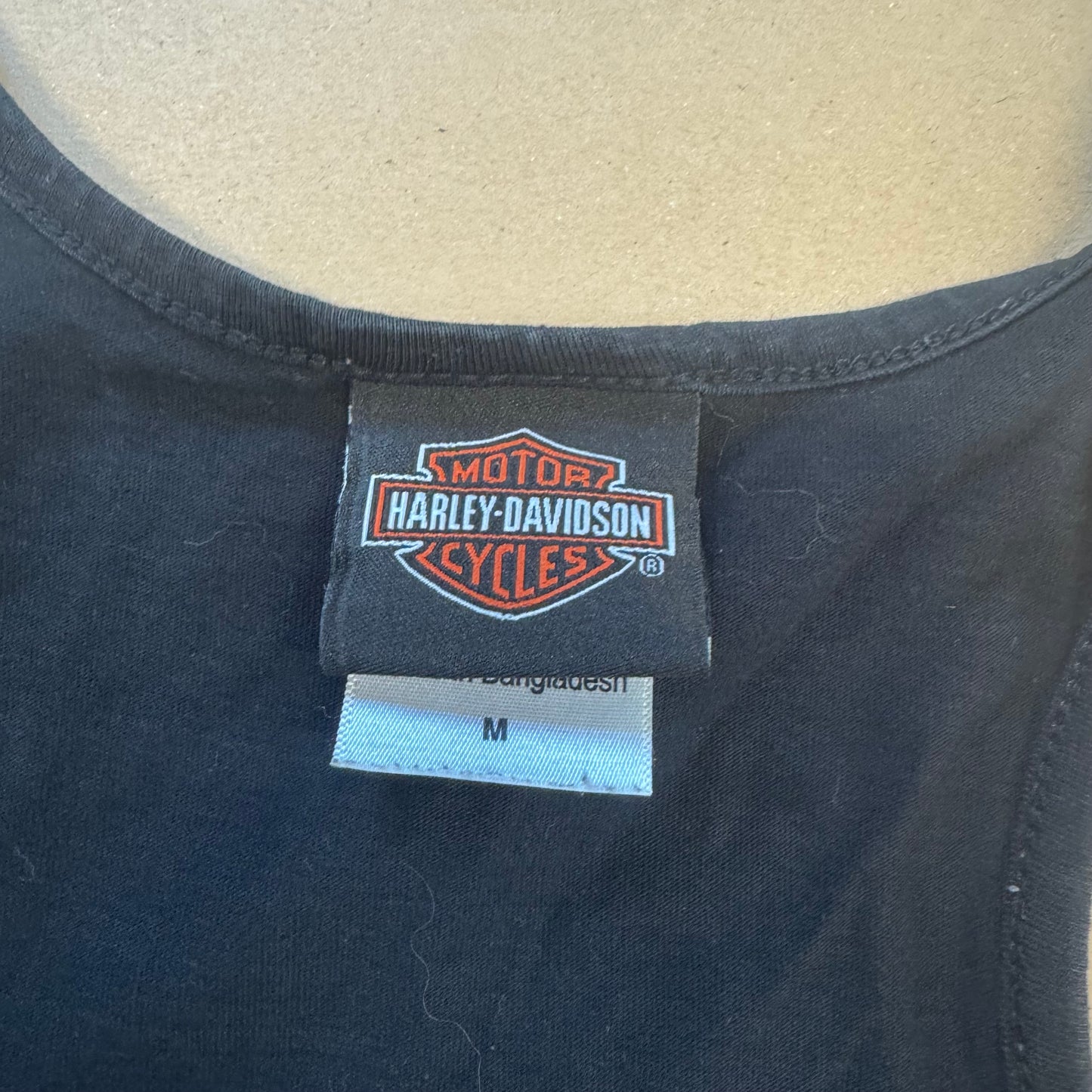 Harley Davidson vintage tank top with rhinestone details