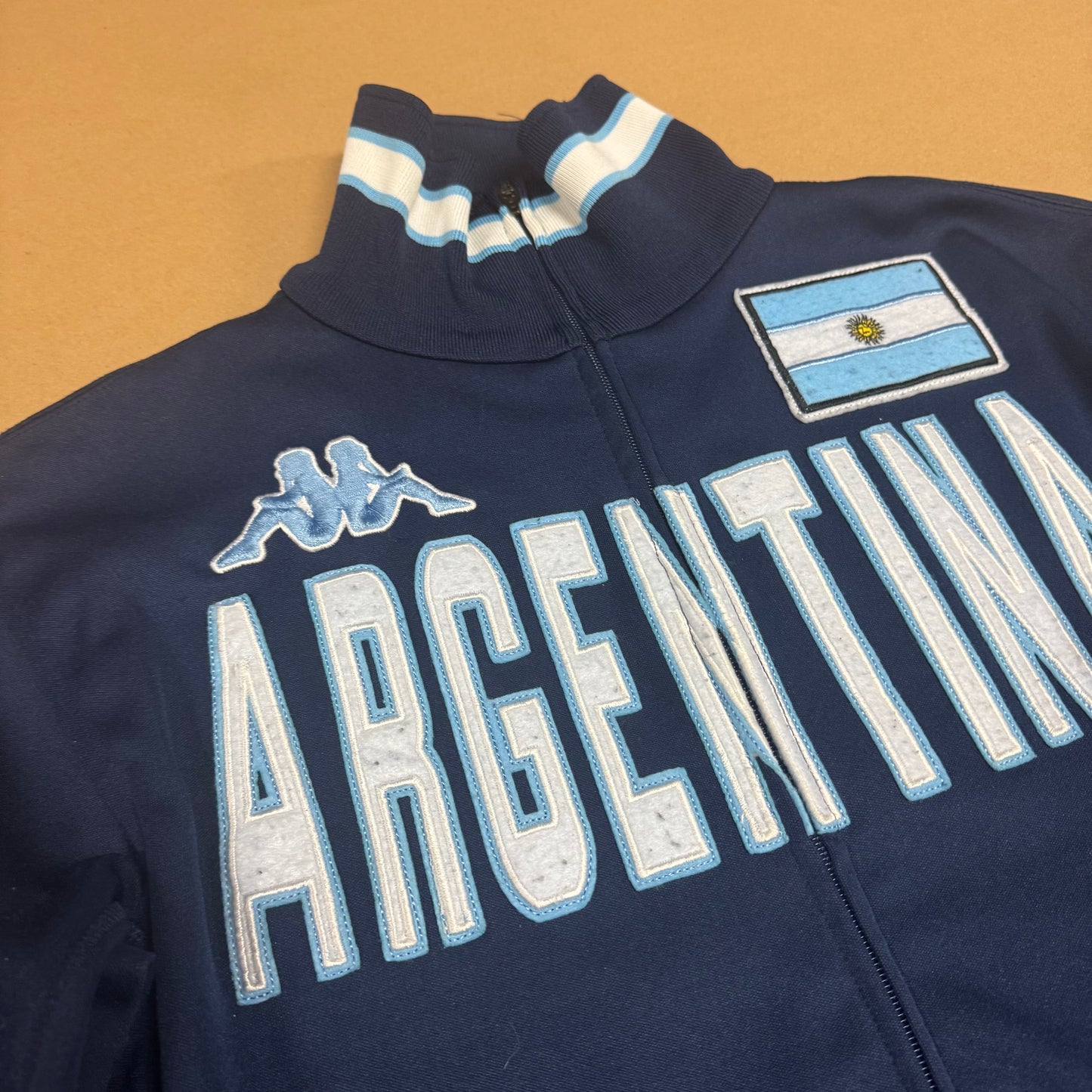 Kappa Argentina navy blue streetwear track jacket