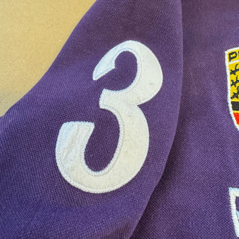 Detailansicht: Sourced limited accessories and clothes La Martina Porsche 2011 purple long sleeve polo shirt – Logo, Nähte oder Material