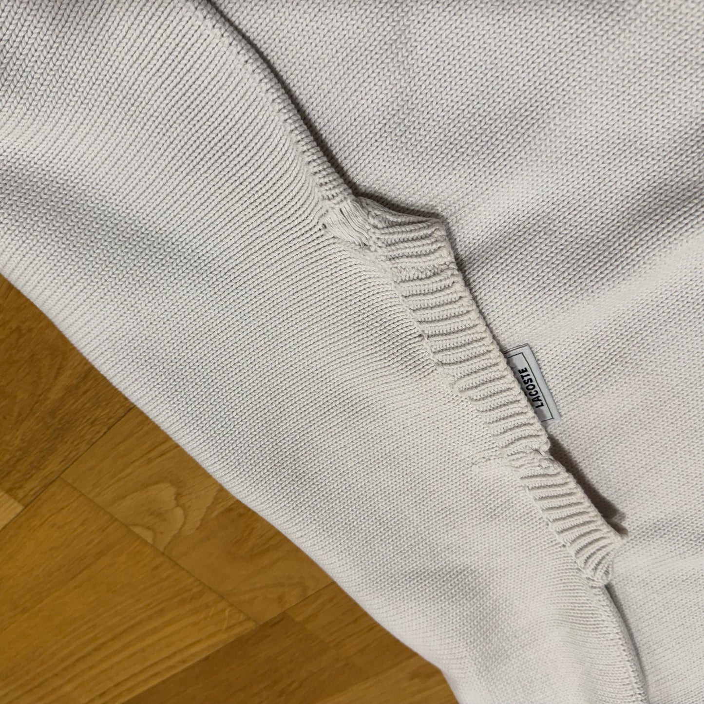 Lacoste vintage white knitted sweatshirt
