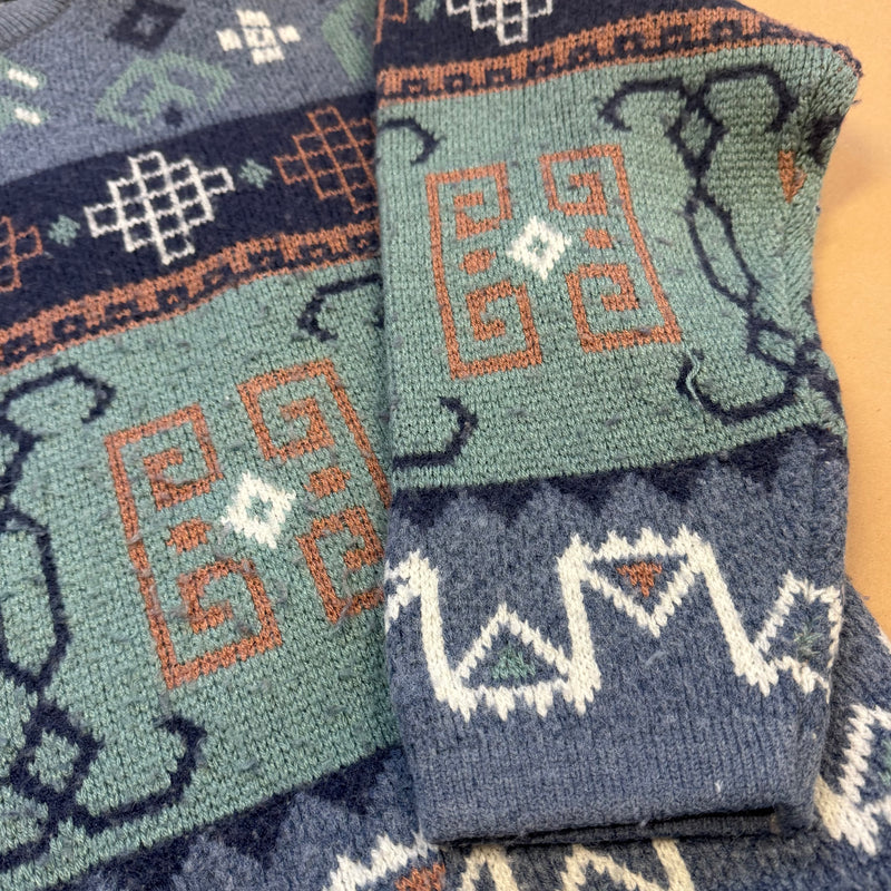 Detailansicht: Sourced limited accessories and clothes Etirel beautiful vintage wool sweatshirt – Logo, Nähte oder Material