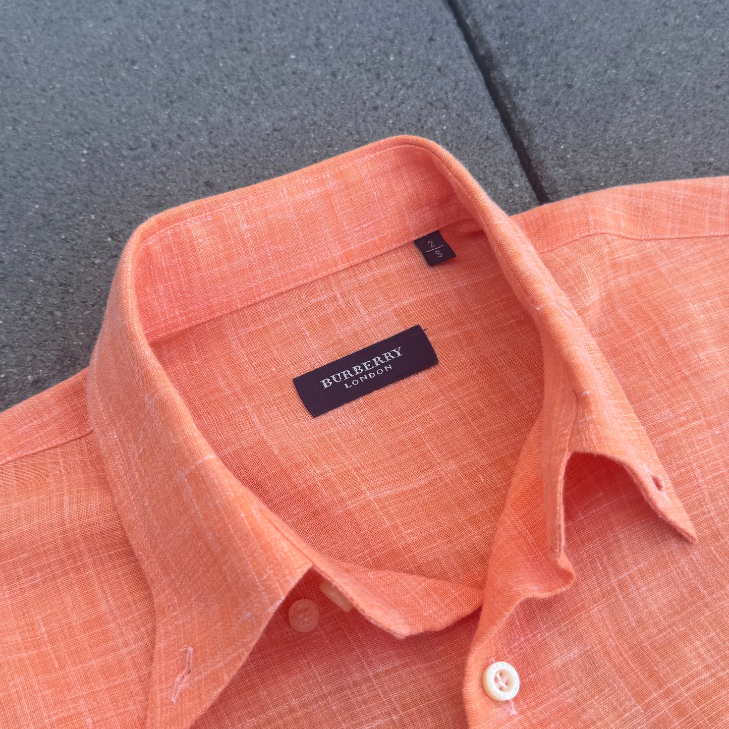 Burberry London vintage orange shirt