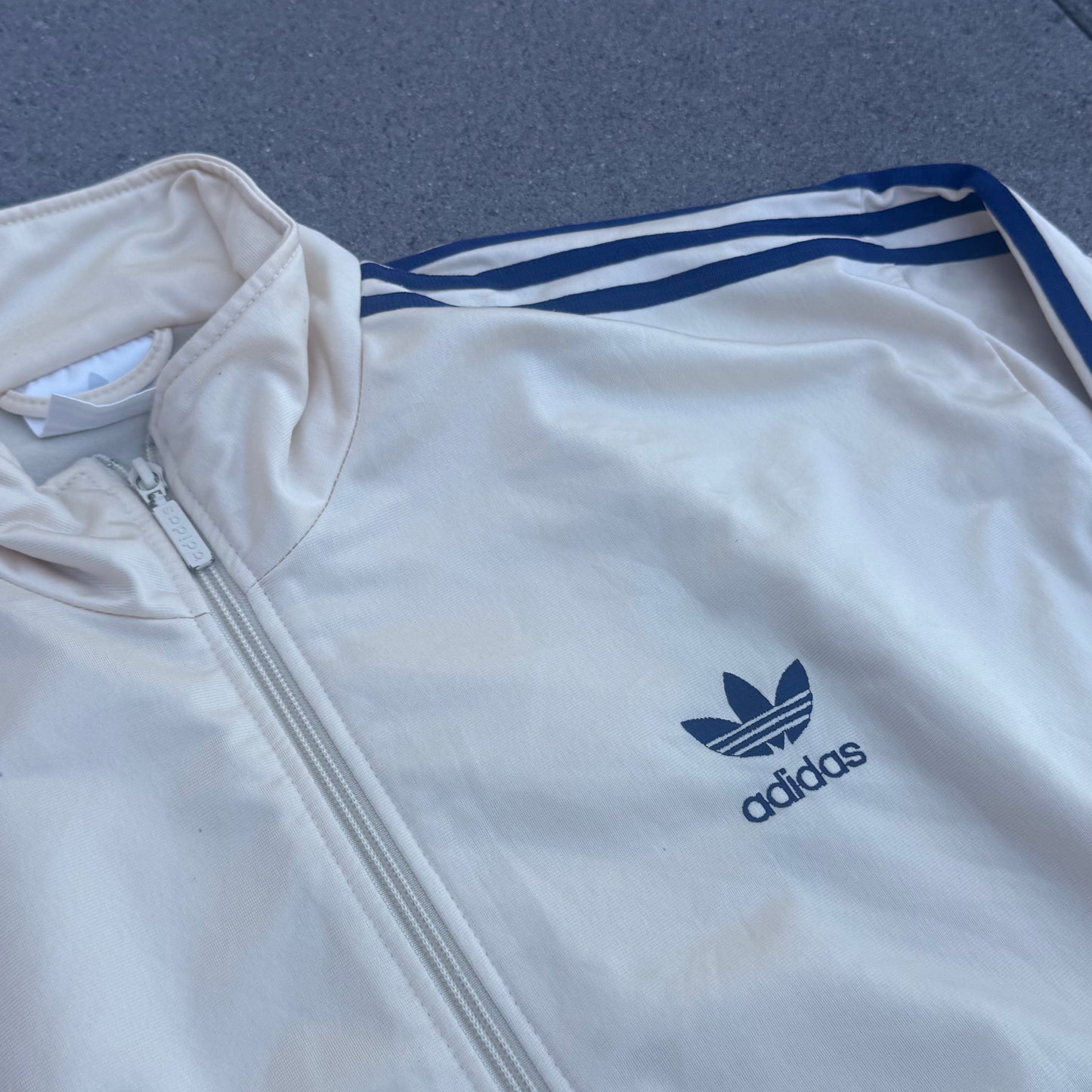 Adidas streetwear cream track jacket