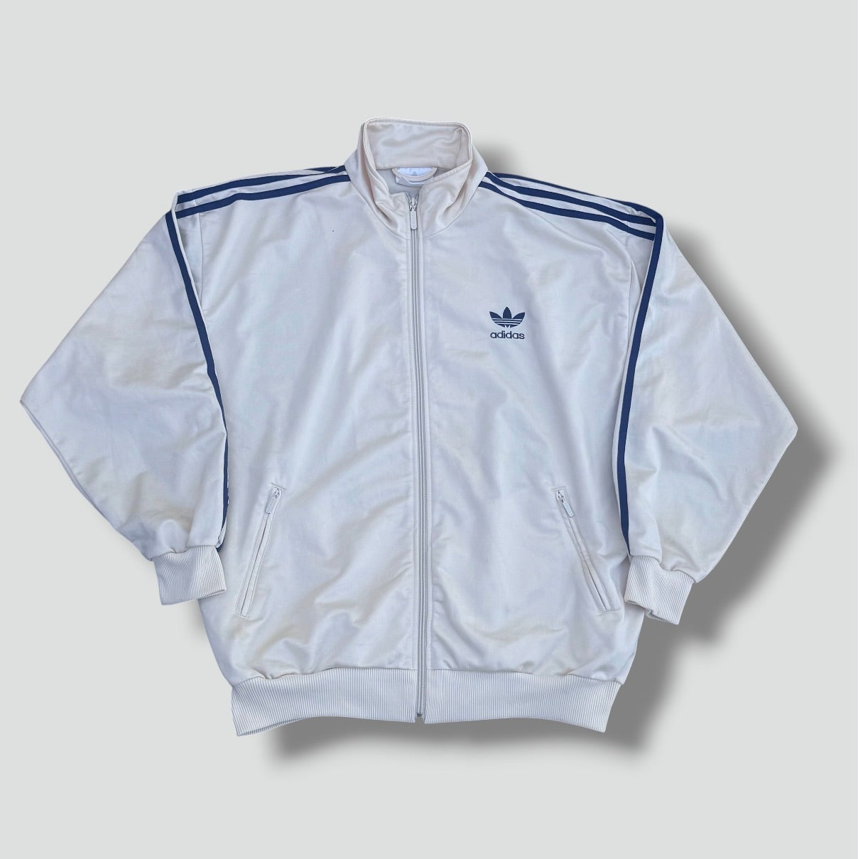Adidas streetwear cream track jacket