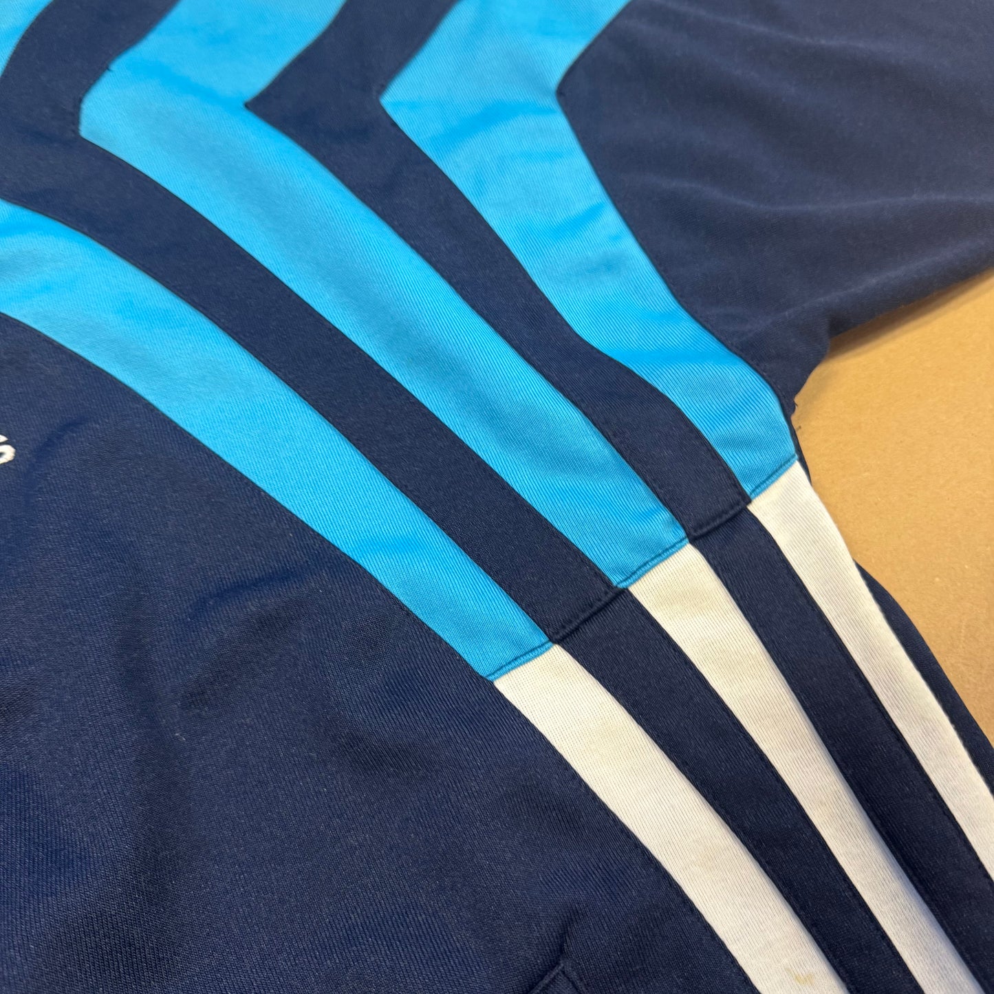 Adidas streetwear 90s blue oversized track jacket