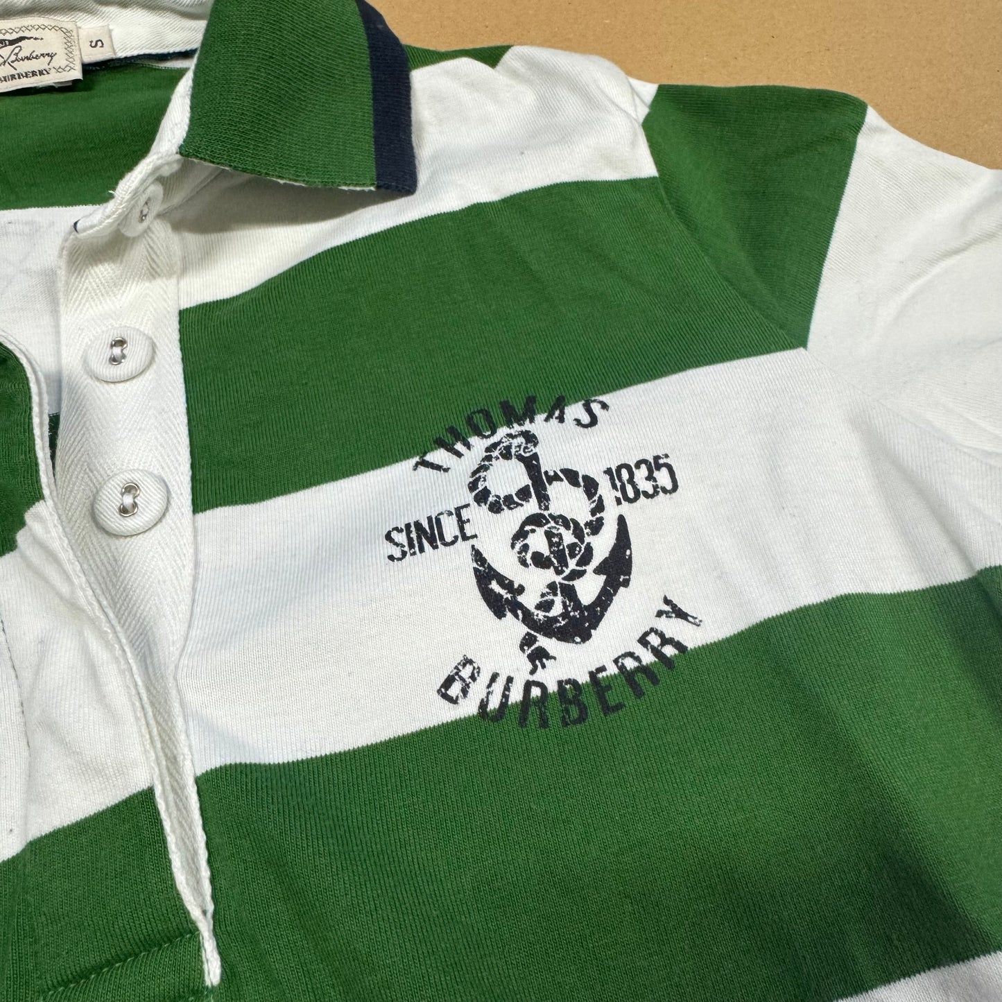 Thomas Burberry striped vintage women’s polo shirt