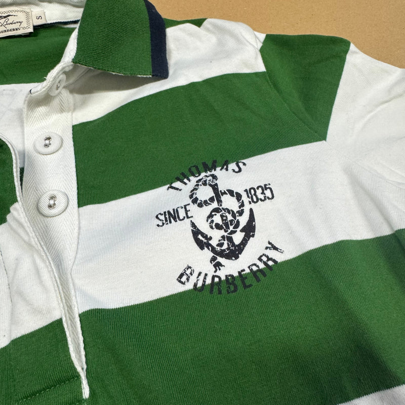 Detailansicht: Sourced limited accessories and clothes Thomas Burberry striped vintage women’s polo shirt – Logo, Nähte oder Material