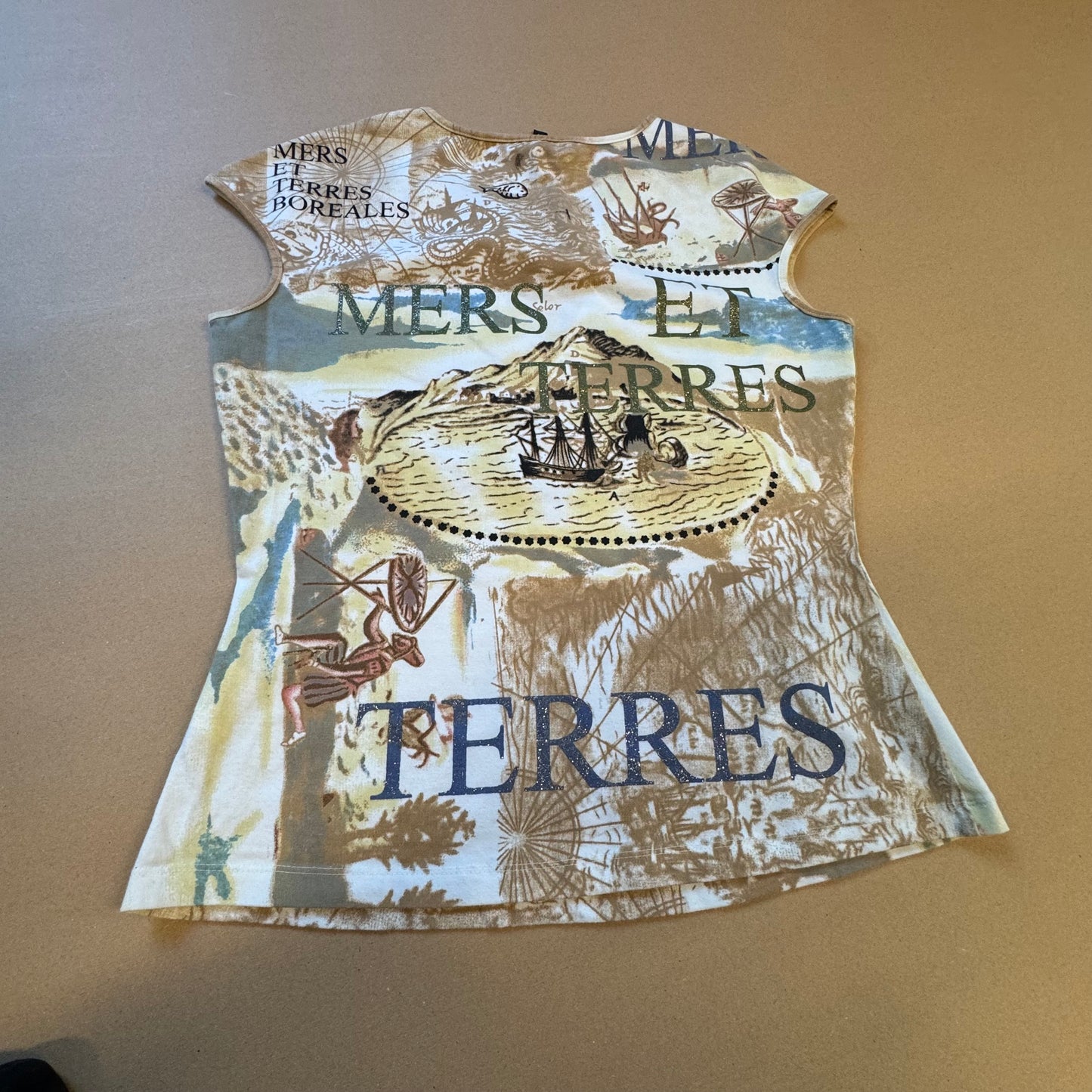 Vintage Faust "Mers et Terres Boréales" top