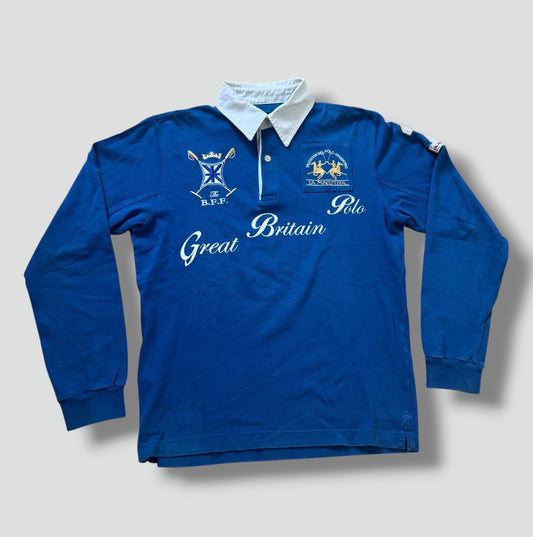 La Martina blue Great Britain polo shirt