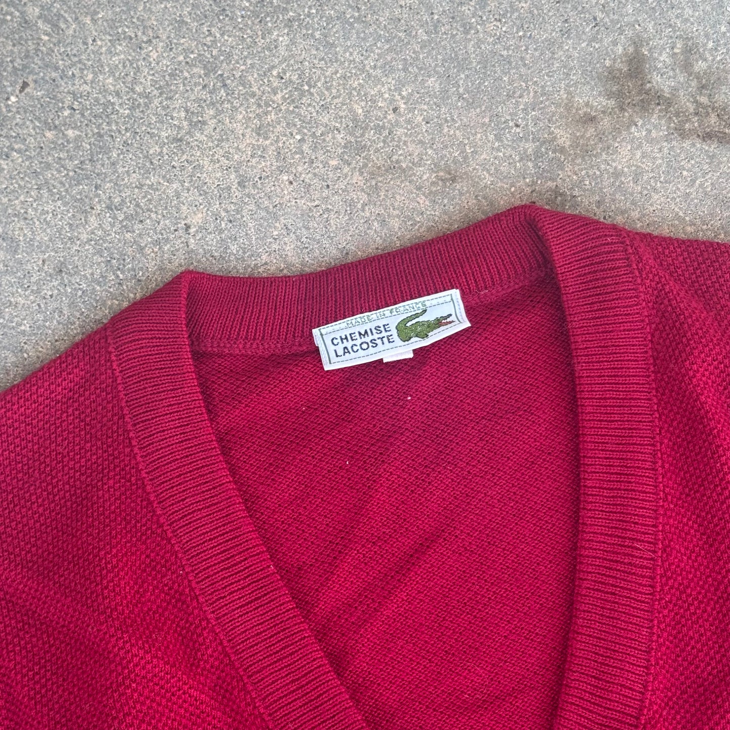 Lacoste vintage knitted red vest