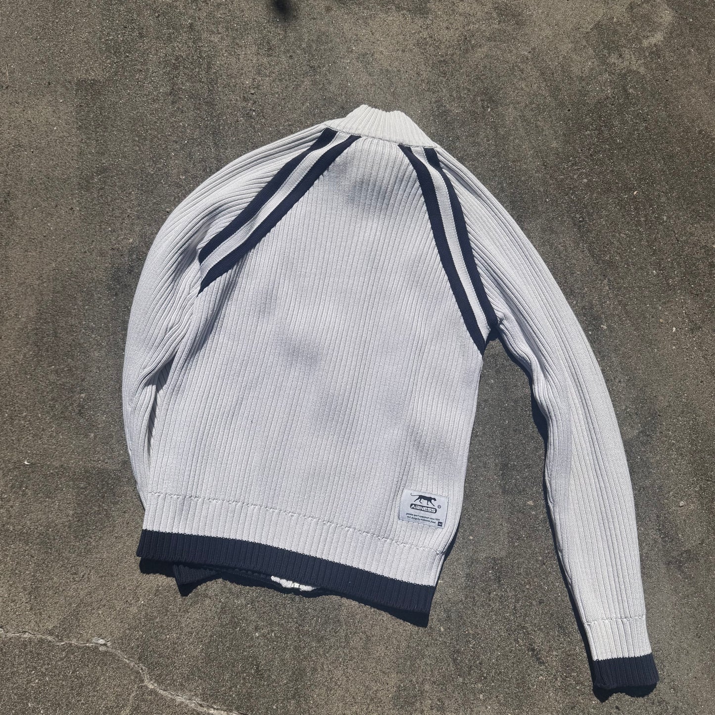 Airness streetwear 00s knitted zip jacket