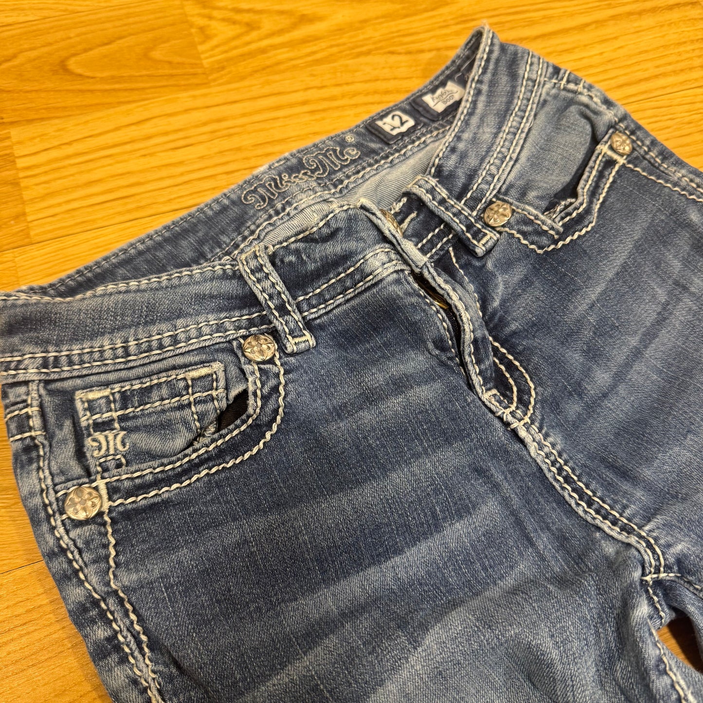 Miss Me y2k rhinestones wide leg jeans