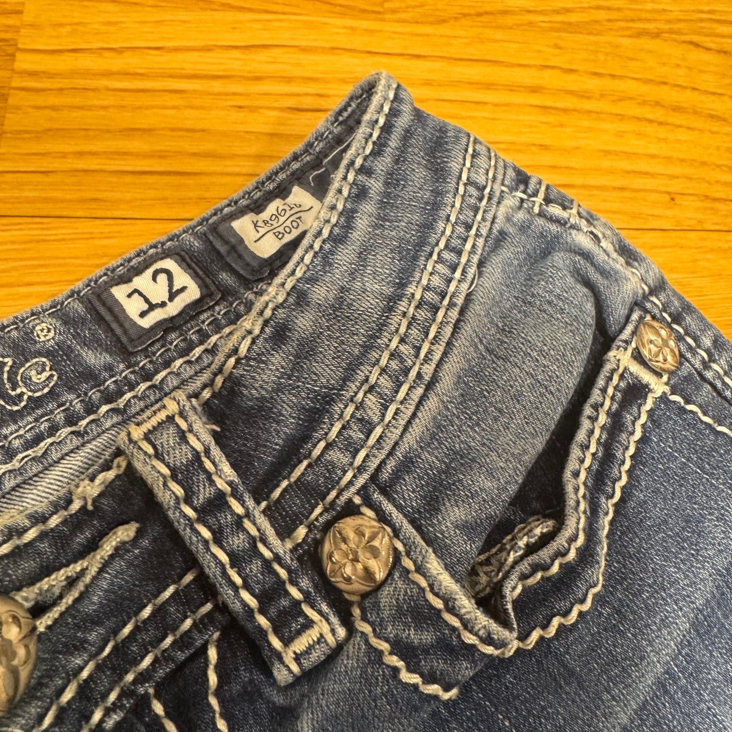 Miss Me y2k rhinestones wide leg jeans