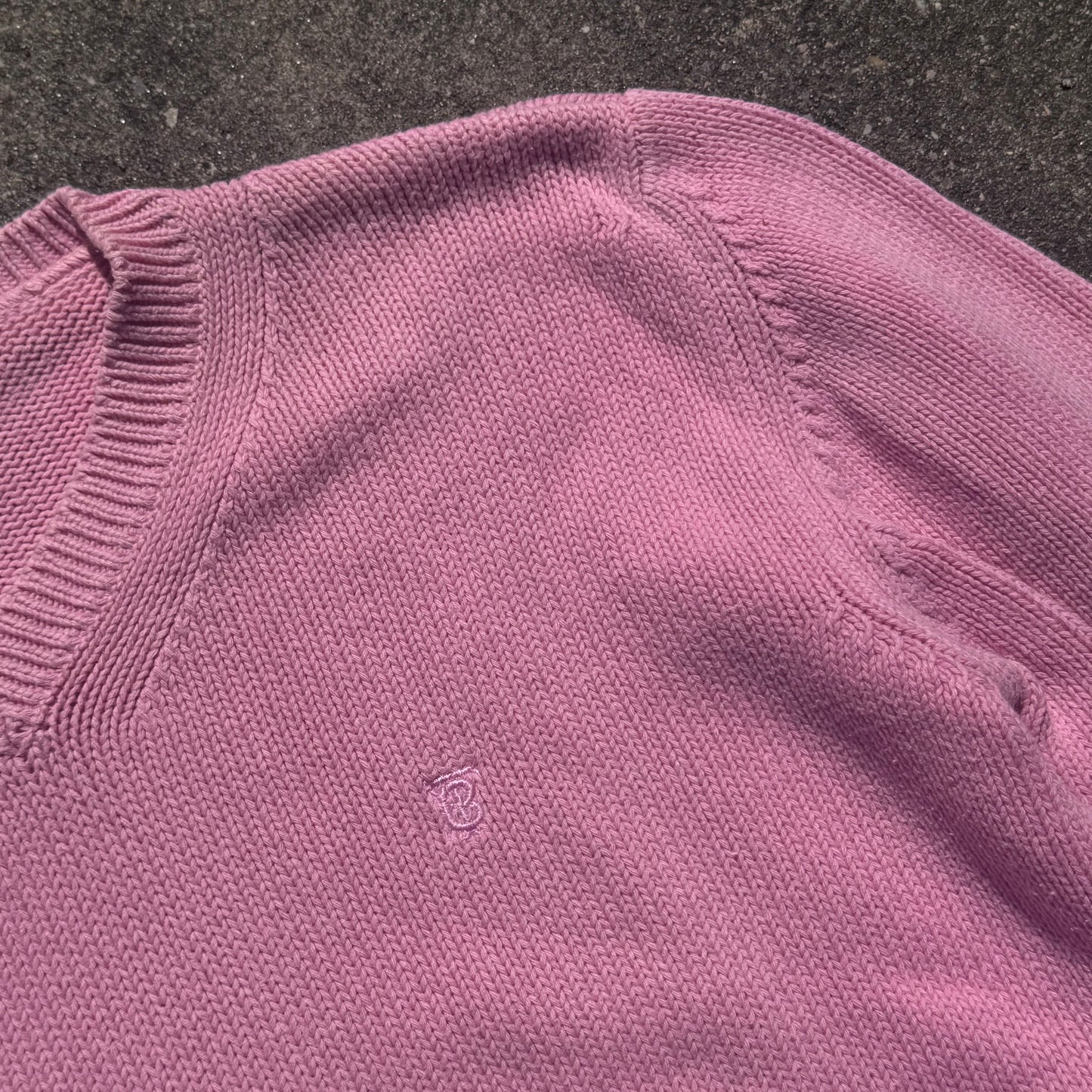 Thomas Burberry vintage pink knitted sweatshirt