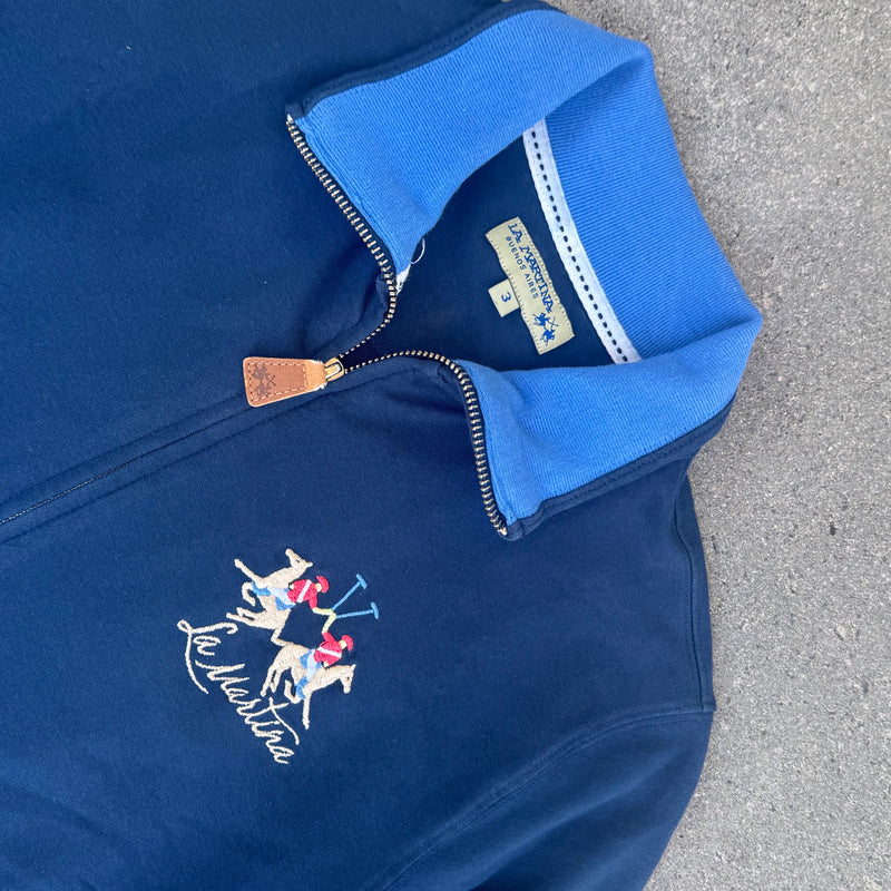 Detailansicht: Sourced limited accessories and clothes La Martina Highland vintage zip jacket – Logo, Nähte oder Material