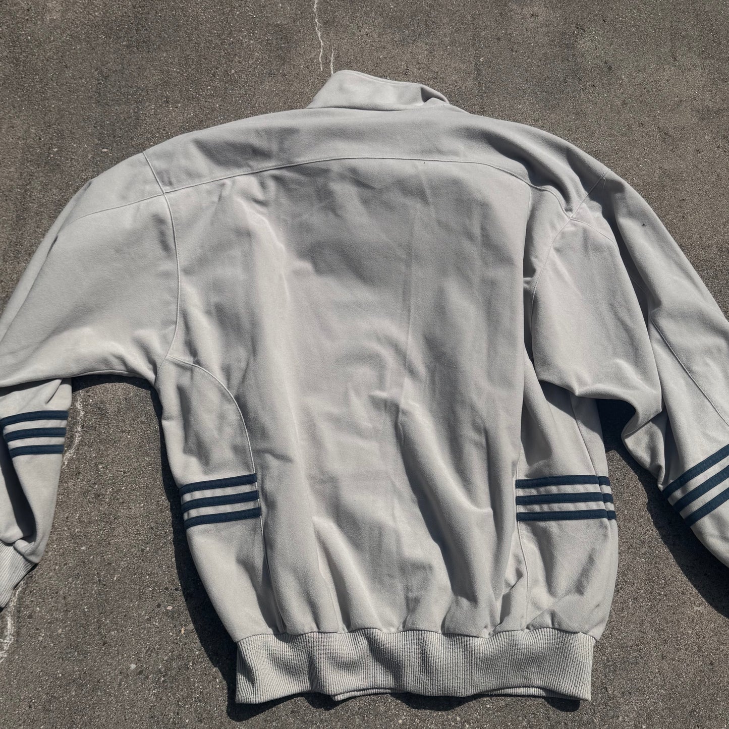 Adidas 90s cream fleece track jacket