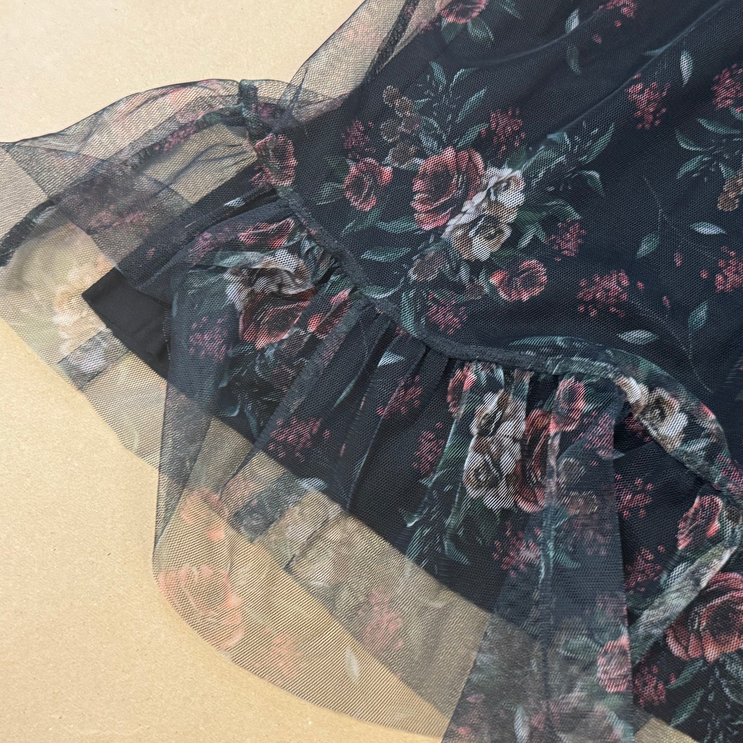Vintage "BLACK ROSES" women's dress