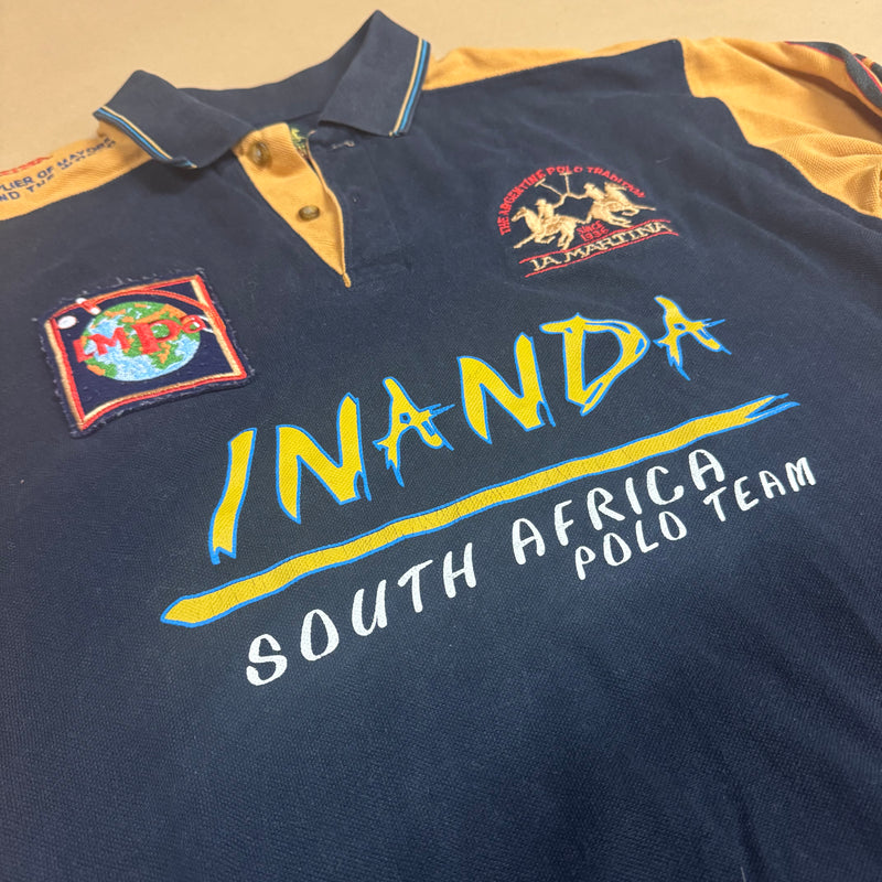 Detailansicht: Sourced limited accessories and clothes La Martina South Africa Inanda longsleeve polo – Logo, Nähte oder Material
