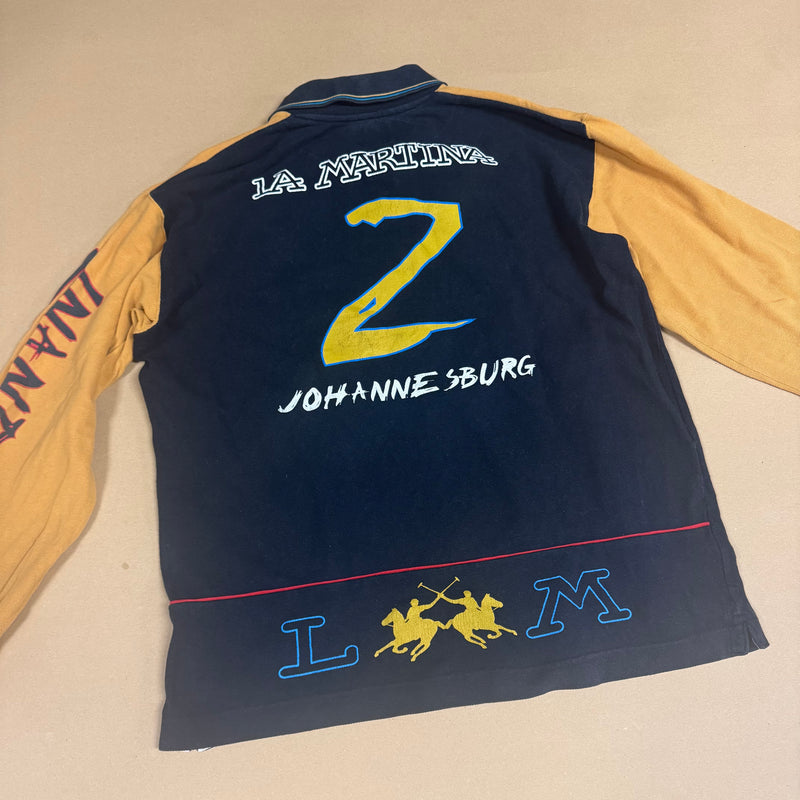 Detailansicht: Sourced limited accessories and clothes La Martina South Africa Inanda longsleeve polo – Logo, Nähte oder Material