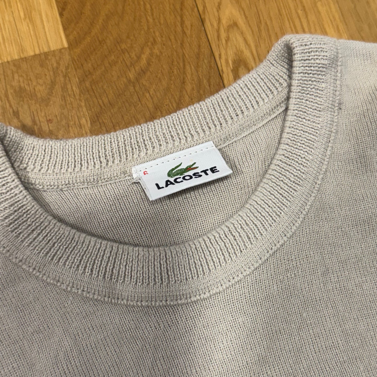 Lacoste vintage knitted crewneck wool sweater