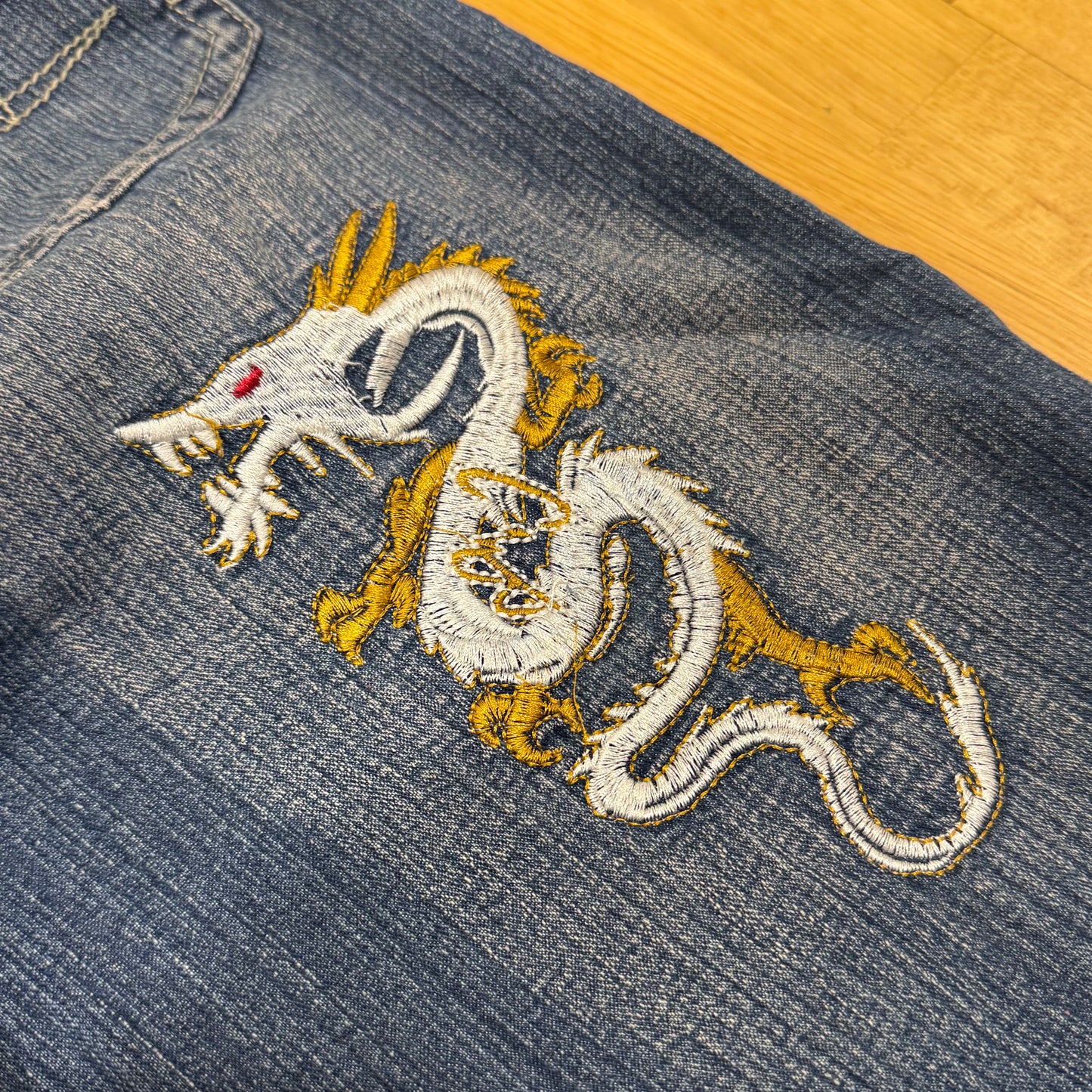 Japanese vintage dragon baggy jeans