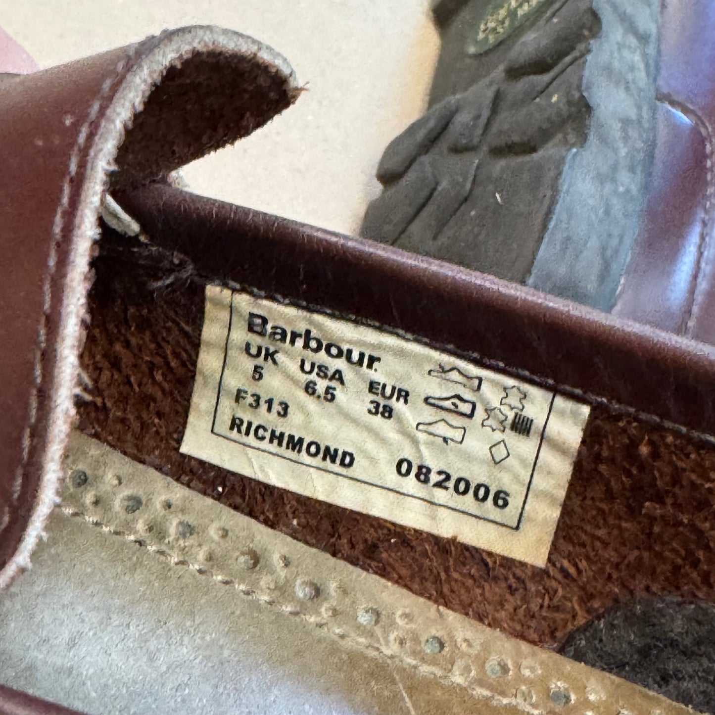 Barbour brown leather loafers/shoes