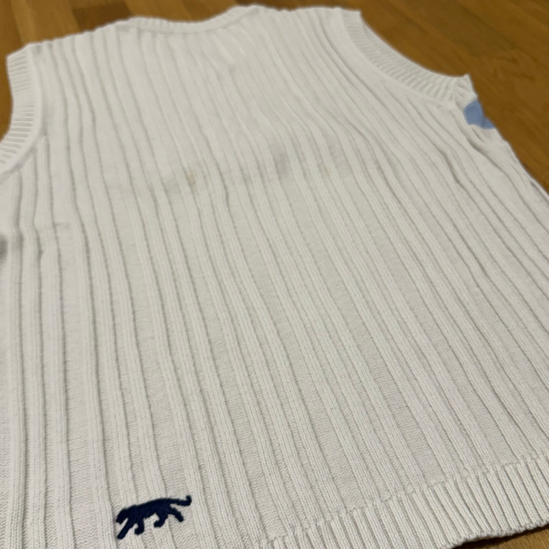 Detailansicht: Sourced limited accessories and clothes Vintage Airness knitted 90s vest – Logo, Nähte oder Material