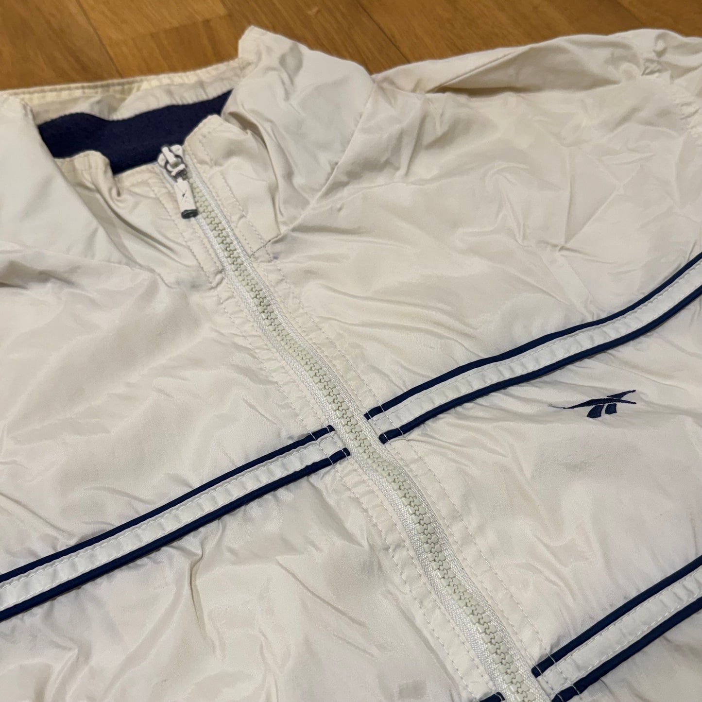 Reebok vintage cream womens track jacket