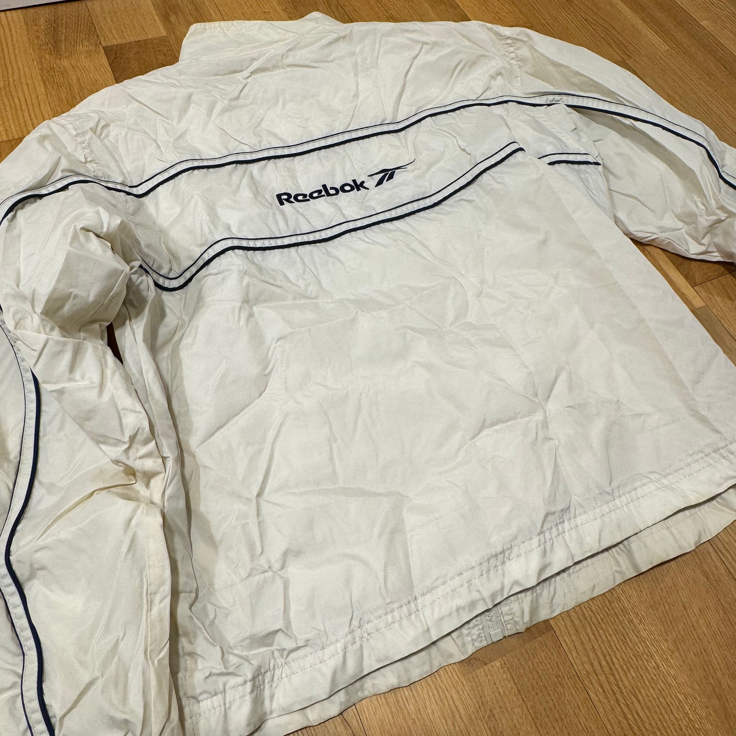 Reebok vintage cream womens track jacket