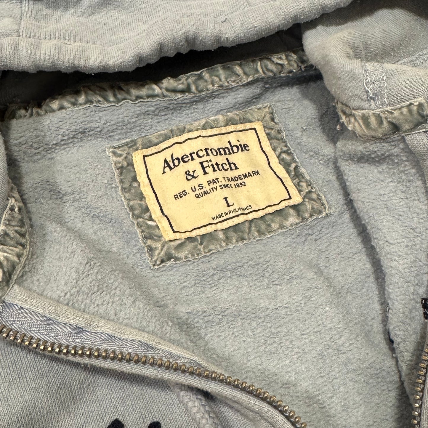 Abercrombie and Fitch blue zip-up hoodie