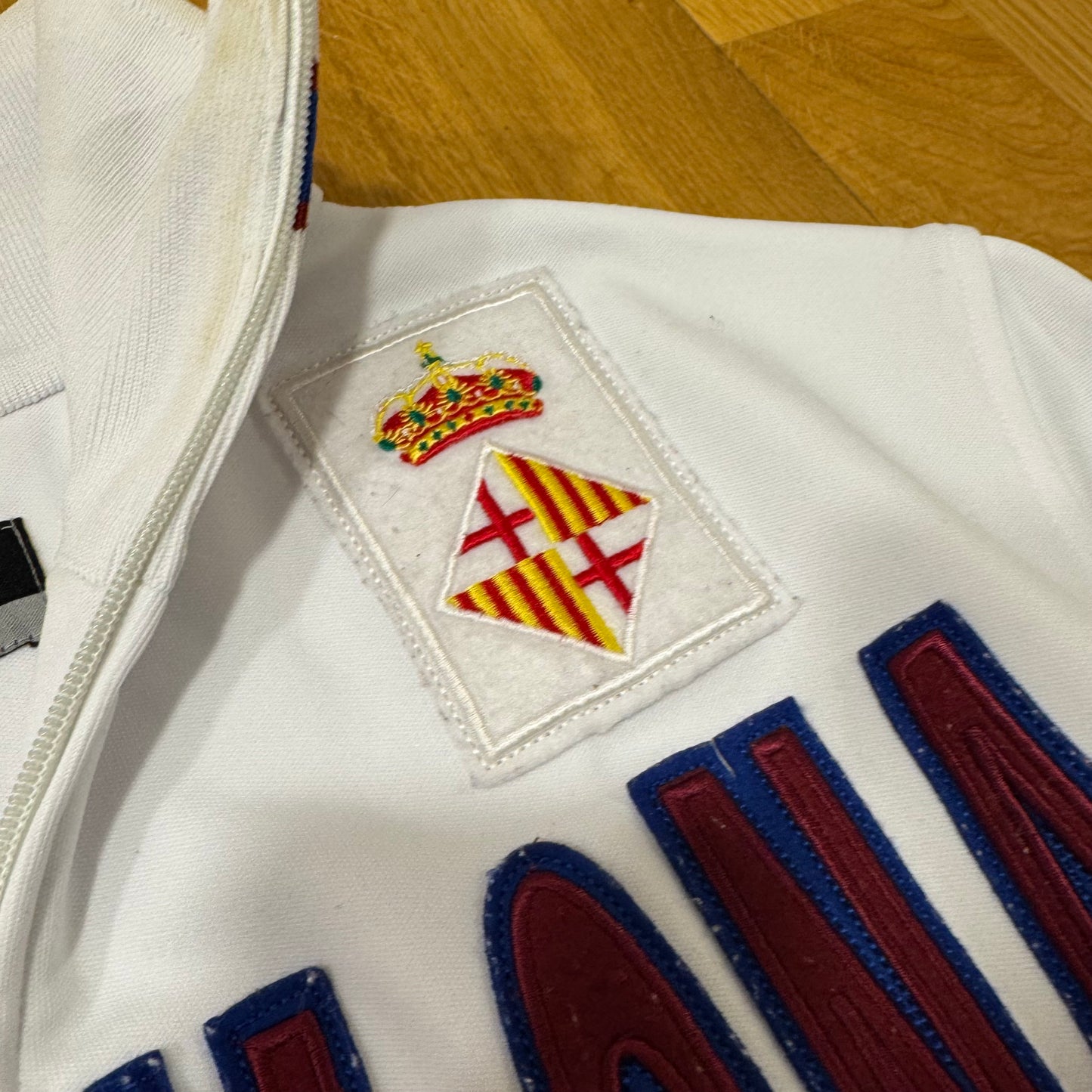 Kappa Barcelona white streetwear track jacket