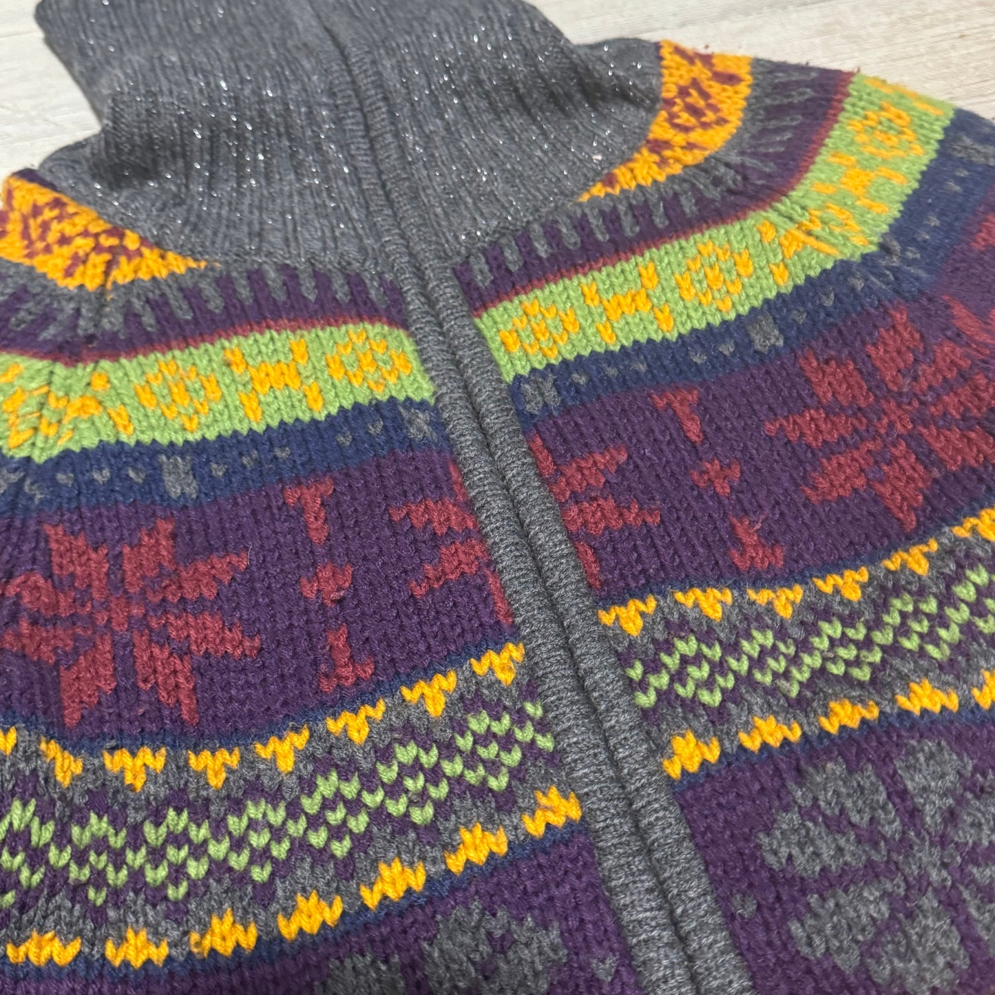 Vintage Replay “handmade knitwear” colourful jacket
