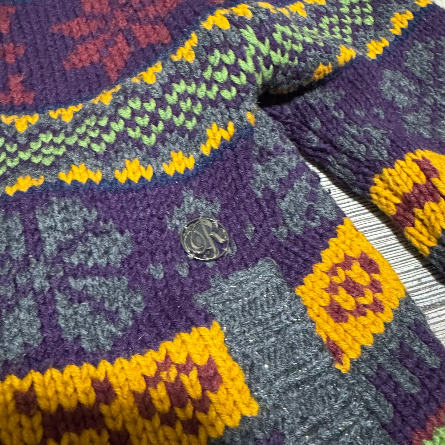 Vintage Replay “handmade knitwear” colourful jacket