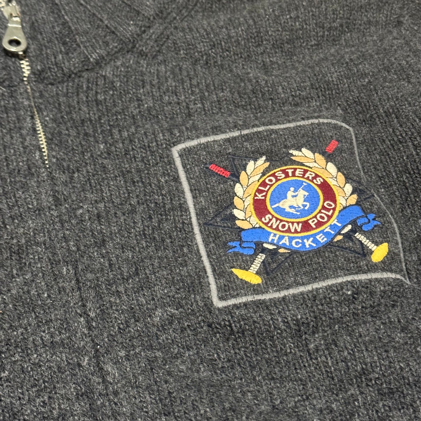 Hackett Klosters snow polo knitted jacket