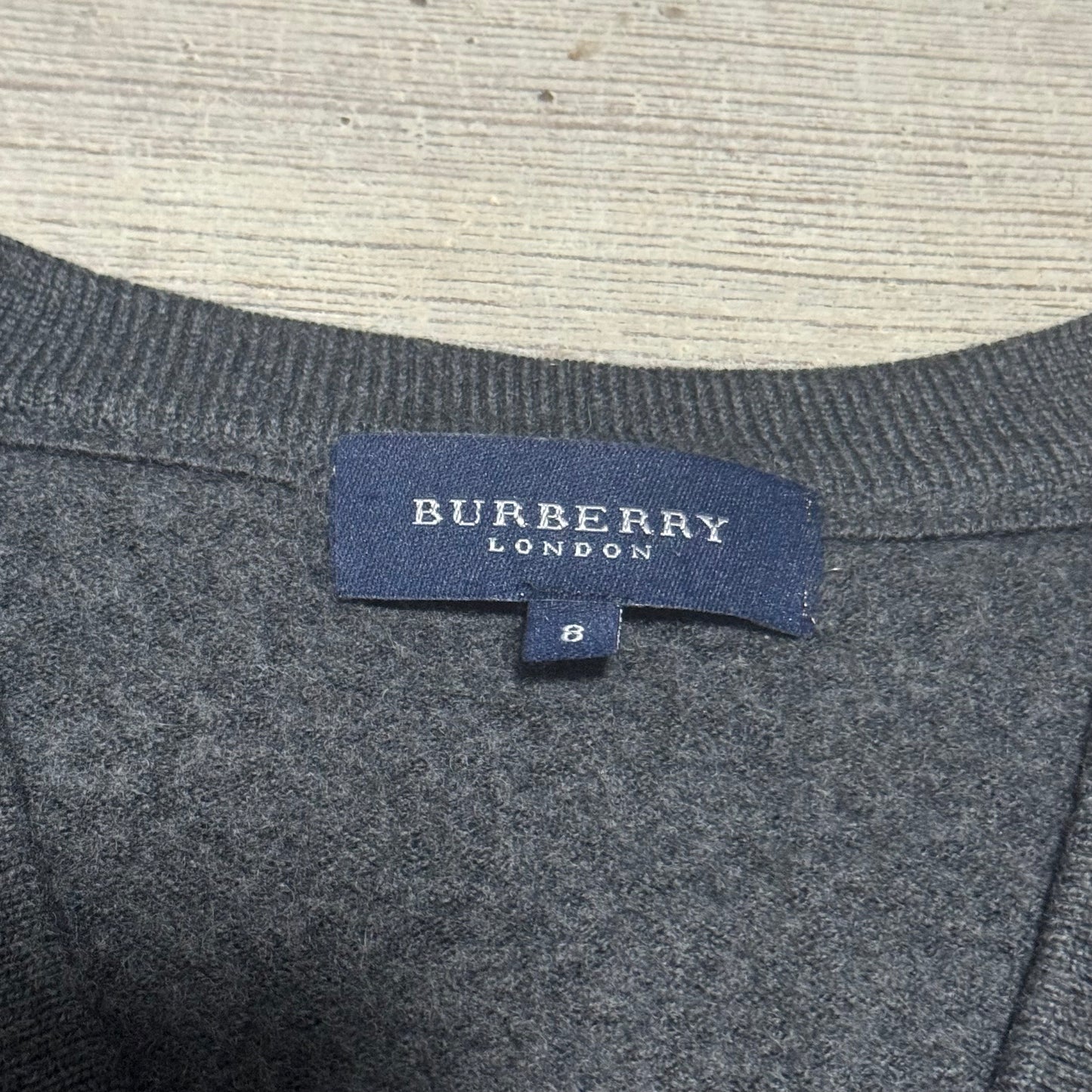 Burberry London vintage grey wool sweatshirt