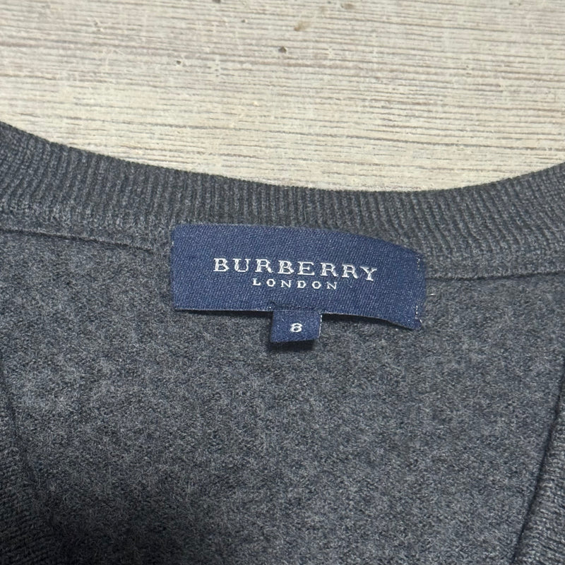 Detailansicht: Sourced limited accessories and clothes Burberry London vintage grey wool sweatshirt – Logo, Nähte oder Material