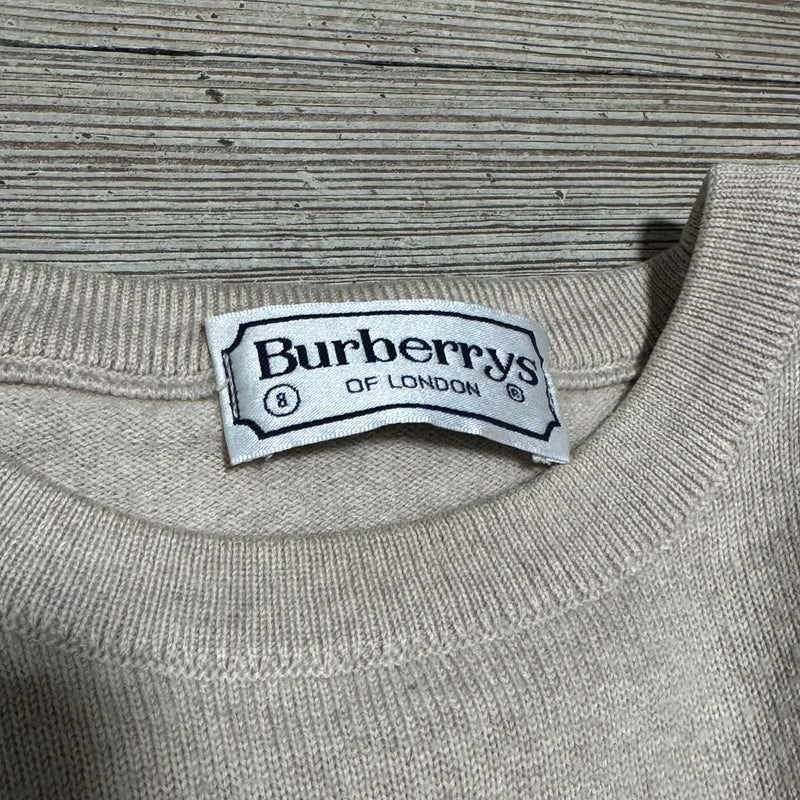 Detailansicht: Sourced limited accessories and clothes Burberry’s London cream vintage wool sweatshirt – Logo, Nähte oder Material