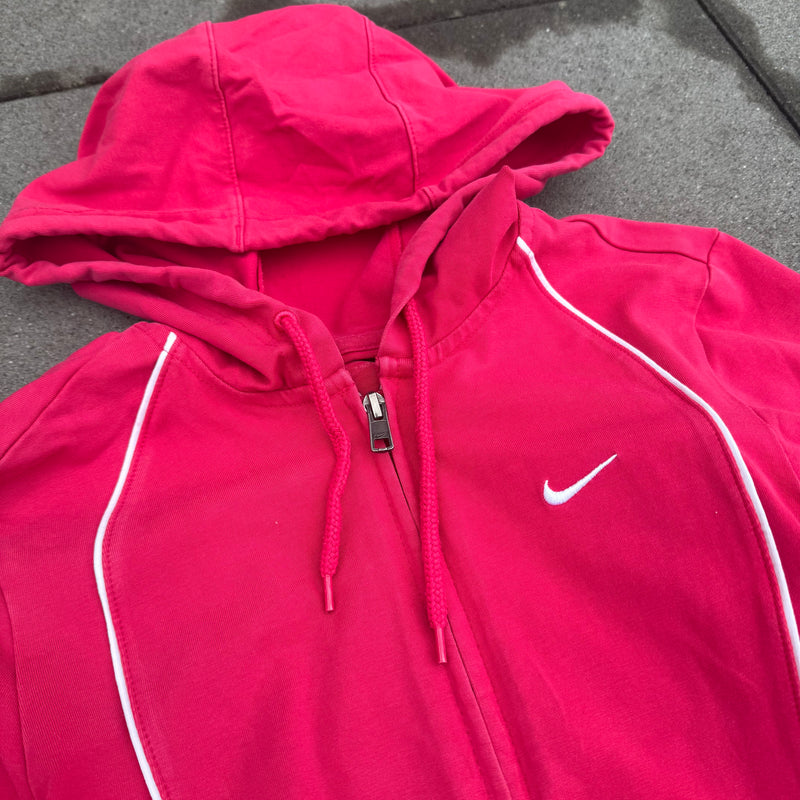 Detailansicht: Sourced limited accessories and clothes Nike vintage pink zip-up hoodie – Logo, Nähte oder Material