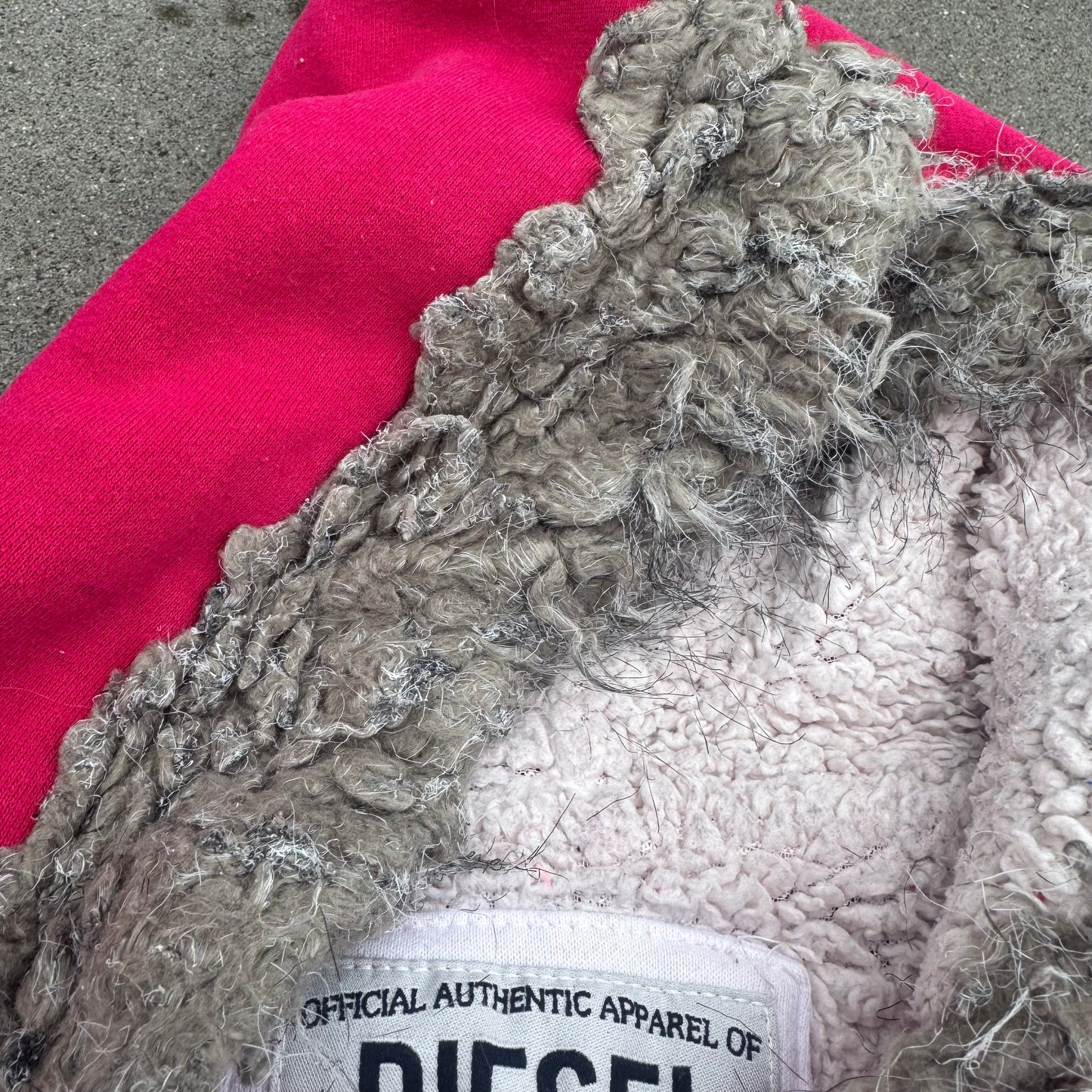 Diesel Jeans Y2K vintage pink zip-up hoodie