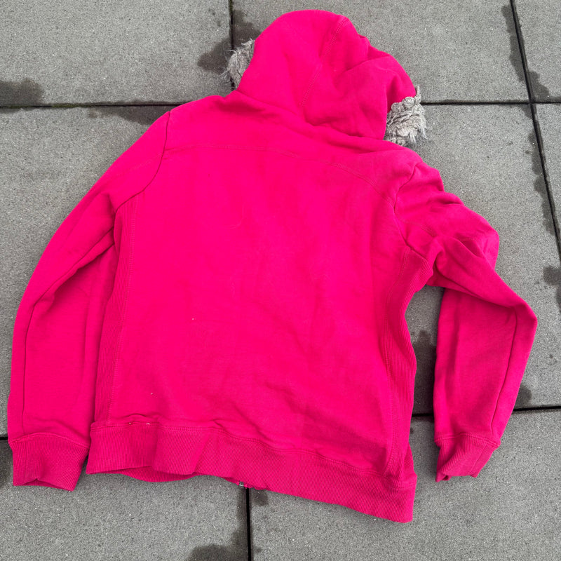 Detailansicht: Sourced limited accessories and clothes Diesel Jeans Y2K vintage pink zip-up hoodie – Logo, Nähte oder Material