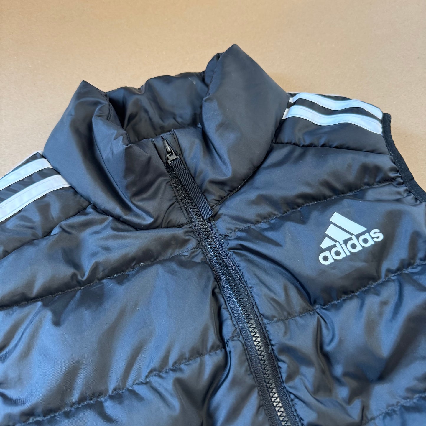 Adidas black three stripes casual vest