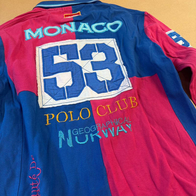 Detailansicht: Sourced limited accessories and clothes Monaco Polo Team Geographical Norway long sleeve – Logo, Nähte oder Material